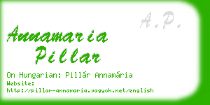 annamaria pillar business card